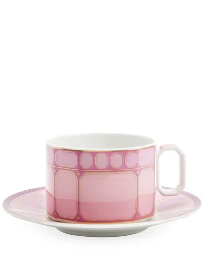 Rosenthal Signum Rose Cup And Saucer In Pink