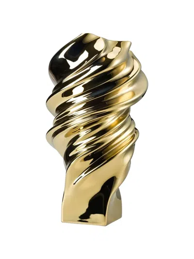 Rosenthal Squall Twisted Vase In Gold