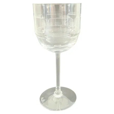 Pre-owned Rosenthal - Squares - Small Mid Century Crystal Wine Glass - Germany - C.1960's In Gray