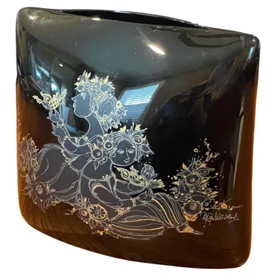 Pre-owned Rosenthal Studio Line Pillow Vase By Bjorn Wiinblad For  In Black