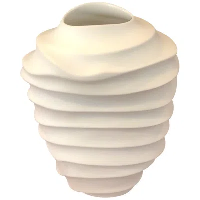 Pre-owned Rosenthal Studio-line Vita Grooved Vase By Johann Van Loon For  In Sand
