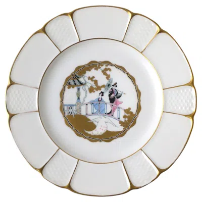 Pre-owned Rosenthal Swan Bird Design Porcelain Plate By , Circa Early-20th Century, Germany In Gray