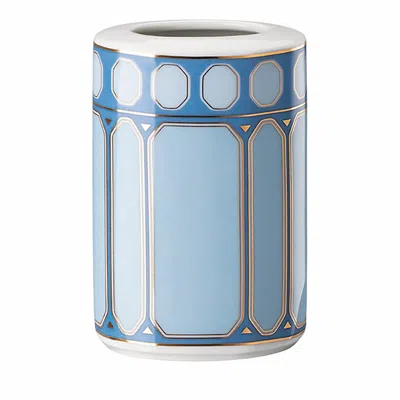 Rosenthal Swarovski Signum 3 Vase In Blue