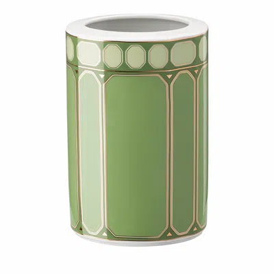 Rosenthal Swarovski Signum 6 Vase In Green