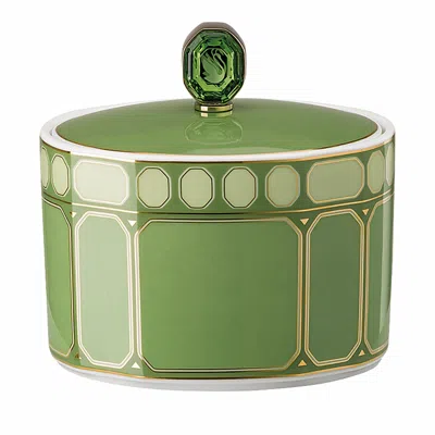 Rosenthal Swarovski Signum Sugar Bowl 7 Oz. Fern Green