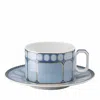 Rosenthal Swarovski Signum Teacup And Saucer In Blue