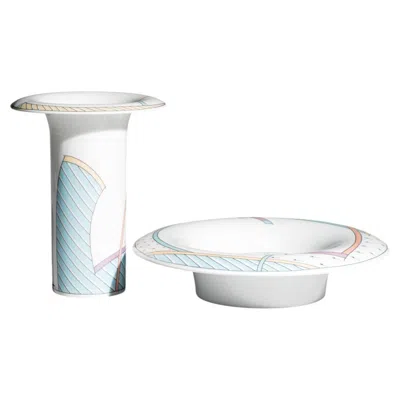 Pre-owned Rosenthal Tapio Wirkkala Dorothy Hafner  Century New Wave Vase Bowl Set, 1980s In Clear