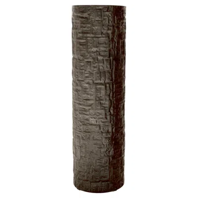 Pre-owned Rosenthal Textured Vase Porcelaine Noire By Martin Freyer In Black