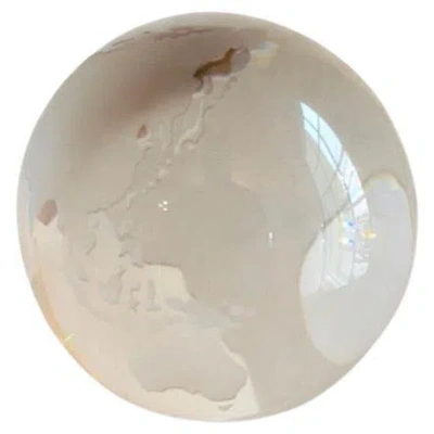 Pre-owned Rosenthal Vintage Crystal Glass Gazing Globe In Sand