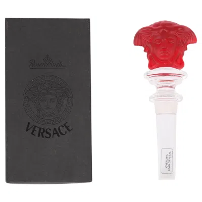 Pre-owned Rosenthal Vintage  Glass Versace Medusa Bottle Stopper 20th Century In Black
