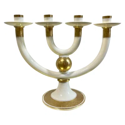 Pre-owned Rosenthal Vintage  Porcelain Candelabra Germany In Sand