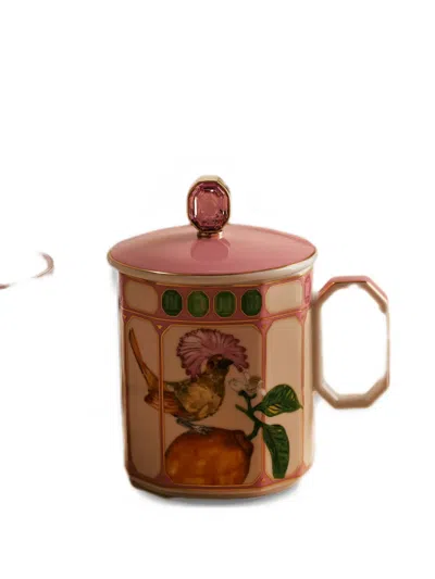 Rosenthal X Swarovski Crystal-embellished Bird-print Mug In Multi