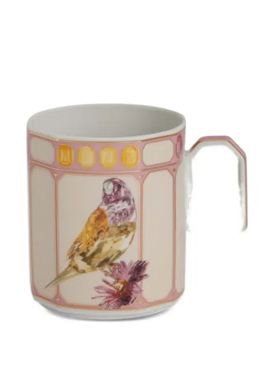 Rosenthal X Swarovski Idyllia Bird-print Mug In Multi