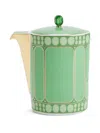 Rosenthal X Swarovski Signum Fern Coffee Pot (40oz) In Green