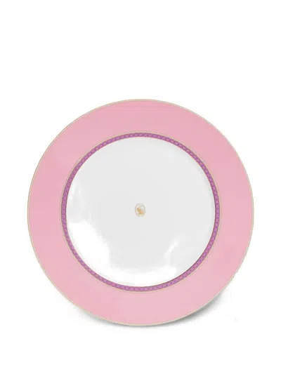 Rosenthal X Swarovski Signum Logo-print Patterned Plate (28.8cm) In Pink
