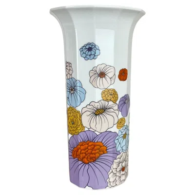 Pre-owned Rosenthal Xl 35cm Colorful "flower" Vase By Tapio Wirkkala For , Germany, 1970s In Transparent