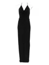 Roserry Halterneck Open-back Midi Dress In Black