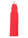 Roserry Halterneck Split Maxi Dress In Red