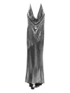 Roserry Ibiza Cowl-neck Maxi Dress In Silver