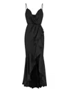 Roserry Marbella Ruffled Maxi Dress In Black