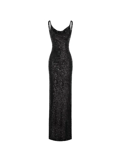 Roserry Margot Sequin-embellished Open-back Maxi Dress In Multi