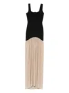 Roserry Pleated Sleeveless Midi Dress In Black