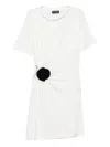 Roserry Rose-detail Mini Dress In White