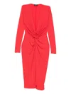 Roserry Rose-embellished Midi Dress In Red