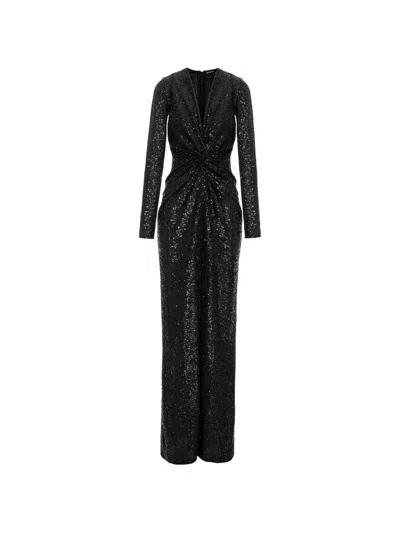 Roserry Scarlett Sequin-embellished Maxi Dress In Black