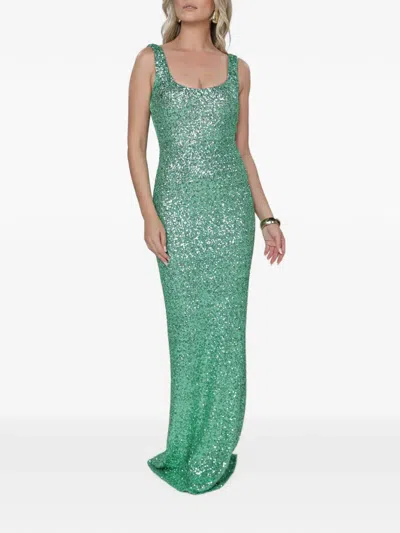 Roserry Sequin-embellished Kendall Dress In Green