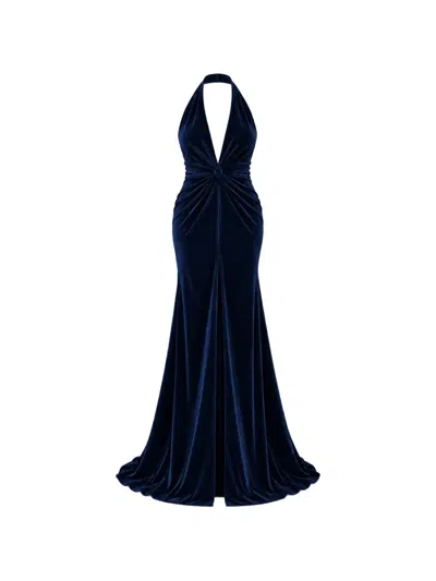 Roserry Sienna Velvet Maxi Dress In Black