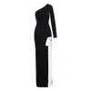 Roserry Women's Black Manhattan Jersey Maxi Dress With Bow Detail In Black