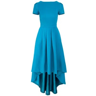 Roserry Women's Blue New York Classic Asymmetrical Dress With Pockets In Turquoise