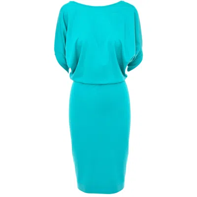 Roserry Women's Blue Paris Jersey Midi Dress In Aqua