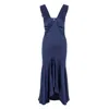 Roserry Women's Blue Tango Maxi Satin Dress In Navy In Blue