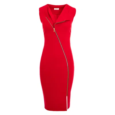 Roserry Women's Chelsea Sleeveless Zipped Jersey Midi Dress In Red