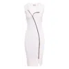 Roserry Women's Chelsea Sleeveless Zipped Jersey Midi Dress In White