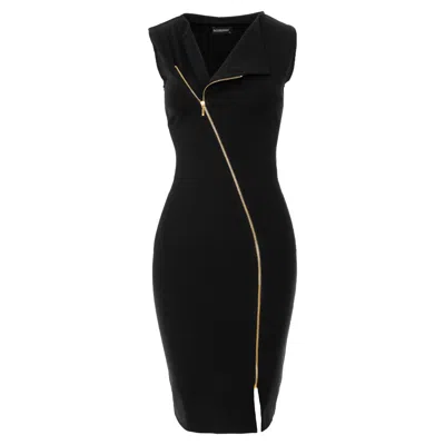 Roserry Women's Chelsea Sleeveless Zipped Jersey Midi Dress In Black