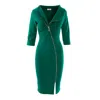 Roserry Women's Chelsea Zipped Jersey Midi Dress In Emerald - Green In Green