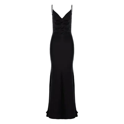 Roserry Women's Como Satin Maxi Dress In Black