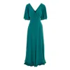 Roserry Women's Kensington Zipped Jersey Three Quarter Sleeve Dress In Green In Green