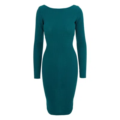 Roserry Women's Ibiza Glitter Jersey Midi Dress In Emerald Green