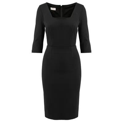 Roserry Women's Kensington Zipped Jersey Three Quarter Sleeve Dress In Black