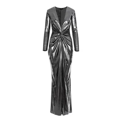 Roserry Women's Mallorca Metallic Jersey Maxi Dress In Silver