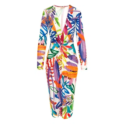 Roserry Women's Mallorca Midi Dress In Capri Print In Multi