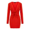 Roserry Women's Mallorca Mini Dress With Fixed Rosette Detail In Red In Red