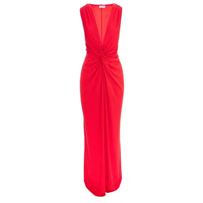 Roserry Women's Mallorca Sleeveless Glitter Jersey Maxi Dress In Red