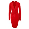 Roserry Women's Mallorca Jersey Midi Dress In Red In Red