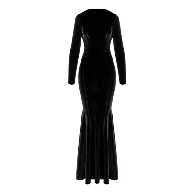 Roserry Women's Melbourne Velvet Maxi Open Back Dress In Black