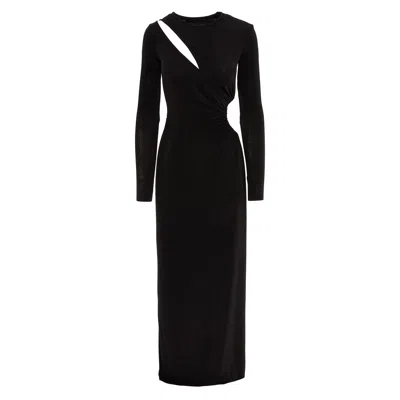 Roserry Women's Mykonos Slinky Jersey Cut Out Ankle Dresss In  Black